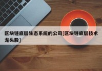 区块链底层生态系统的公司[区块链底层技术龙头股]